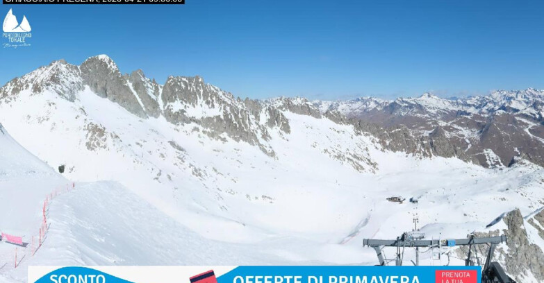 Webcam Gletscher Presena - Pista Paradiso - Presena Tonale