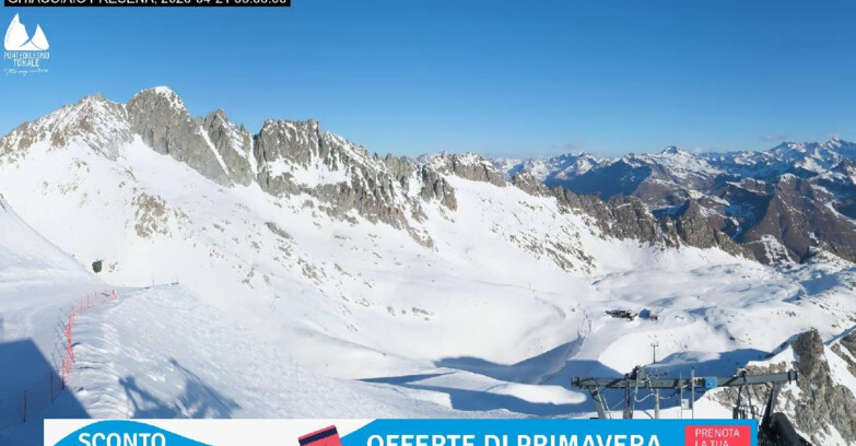 Webcam Gletscher Presena - Pista Paradiso - Presena Tonale