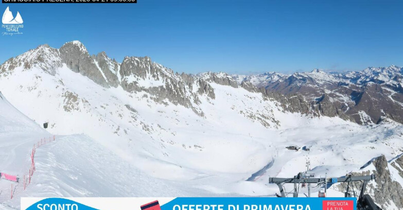 Webcam Gletscher Presena - Pista Paradiso - Presena Tonale