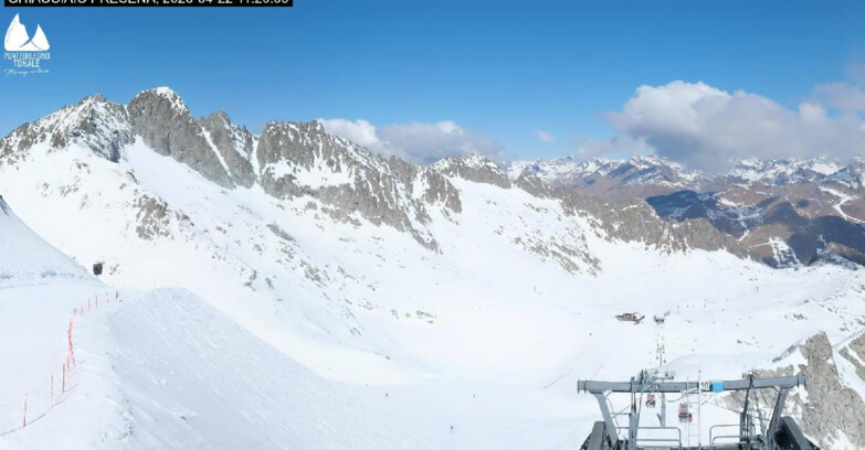 Webcam Ghiacciaio Presena - Veduta Pista Paradiso - Presena Tonale