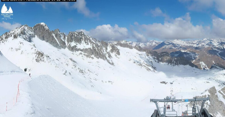 Webcam Ghiacciaio Presena - Veduta Pista Paradiso - Presena Tonale