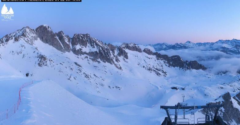 Webcam Ghiacciaio Presena - Veduta Pista Paradiso - Presena Tonale