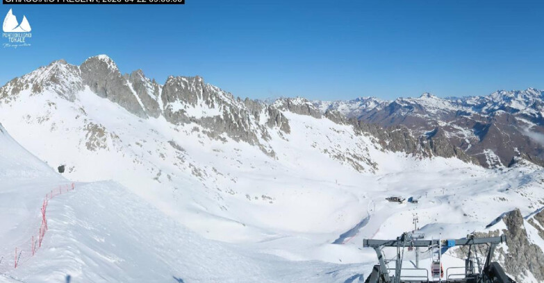 Webcam Ghiacciaio Presena - Veduta Pista Paradiso - Presena Tonale
