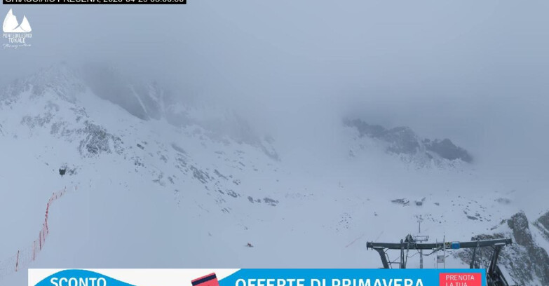 Webcam Ghiacciaio Presena  - Pista Paradiso - Presena Tonale