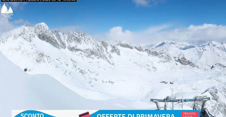 Webcam Gletscher Presena - Pista Paradiso - Presena Tonale