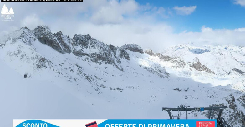 Webcam Gletscher Presena - Pista Paradiso - Presena Tonale
