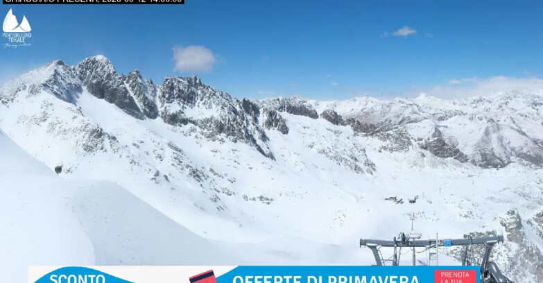 Webcam Gletscher Presena - Pista Paradiso - Presena Tonale