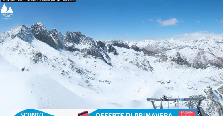 Webcam Gletscher Presena - Pista Paradiso - Presena Tonale