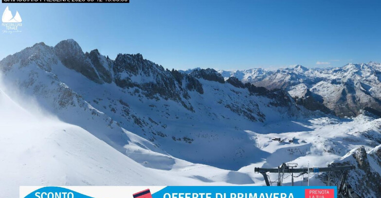 Webcam Gletscher Presena - Pista Paradiso - Presena Tonale