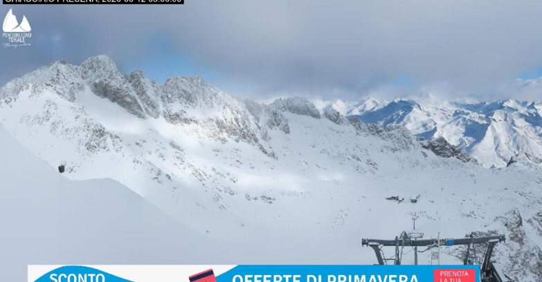 Webcam Gletscher Presena - Pista Paradiso - Presena Tonale