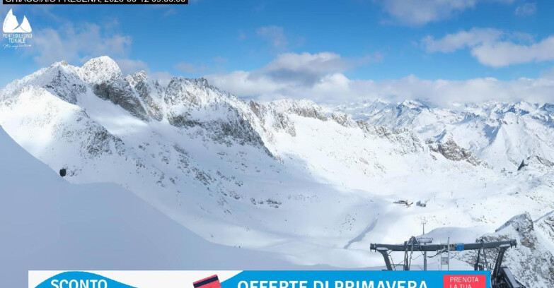 Webcam Gletscher Presena - Pista Paradiso - Presena Tonale
