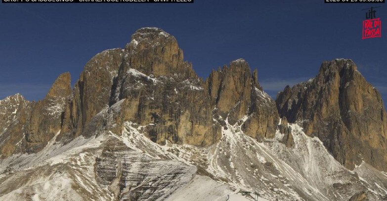 Webcam Кампителло-Маццин-Кол-Роделла  - Campitello di Fassa - Col Rodella - Gruppo del Sassolungo