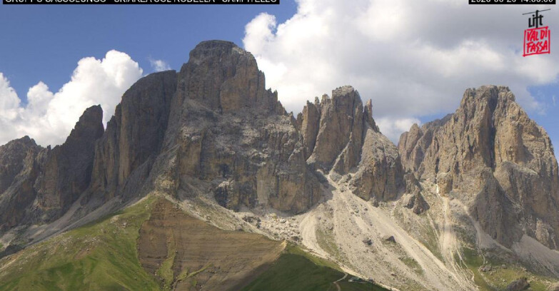 Webcam Кампителло-Маццин-Кол-Роделла  - Campitello di Fassa - Col Rodella - Gruppo del Sassolungo