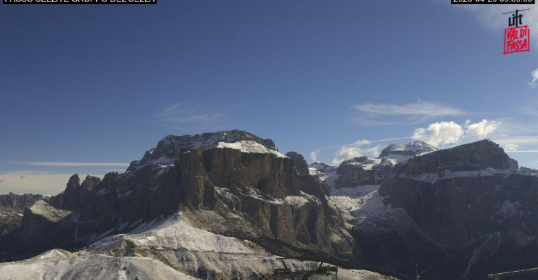 Webcam Кампителло-Маццин-Кол-Роделла  - Canazei - Passo Pordoi - Sass Pordoi