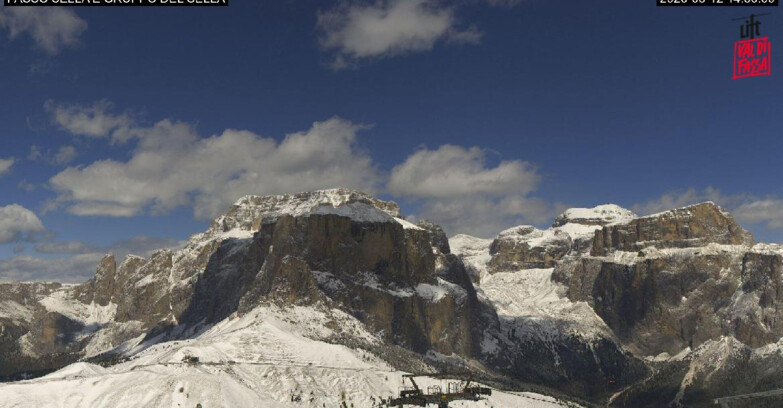 Webcam Campitello-Mazzin-Col Rodella  - Canazei - Passo Pordoi - Sass Pordoi