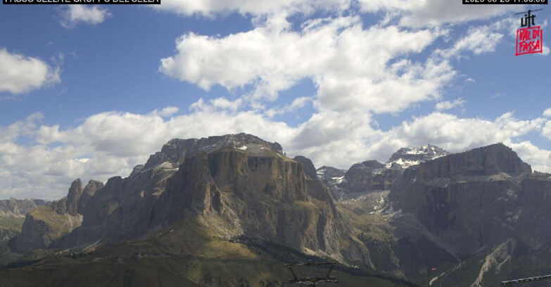 Webcam Campitello-Mazzin-Col Rodella  - Canazei - Passo Pordoi - Sass Pordoi