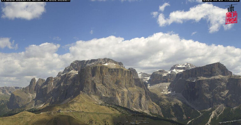 Webcam Campitello-Mazzin-Col Rodella  - Canazei - Passo Pordoi - Sass Pordoi