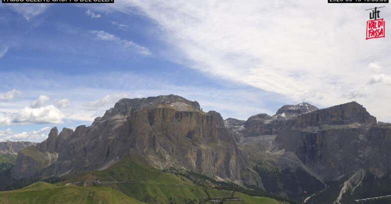 Webcam Campitello-Mazzin-Col Rodella  - Canazei - Passo Pordoi - Sass Pordoi