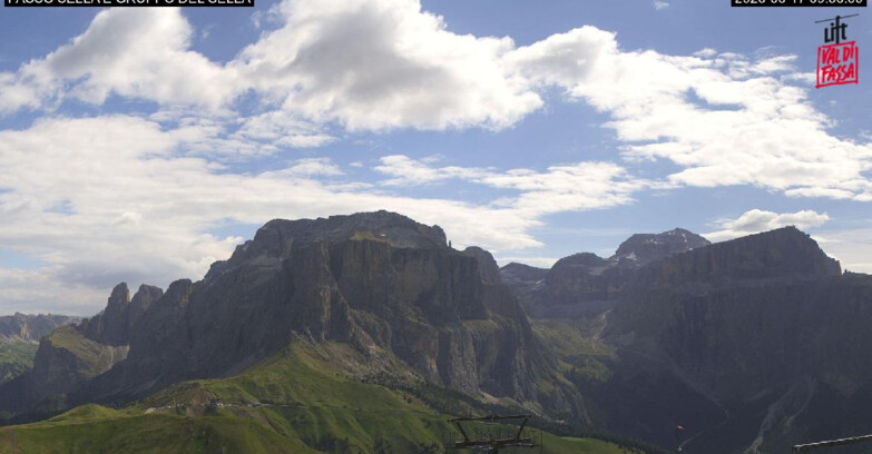 Webcam Campitello-Mazzin-Col Rodella  - Canazei - Passo Pordoi - Sass Pordoi