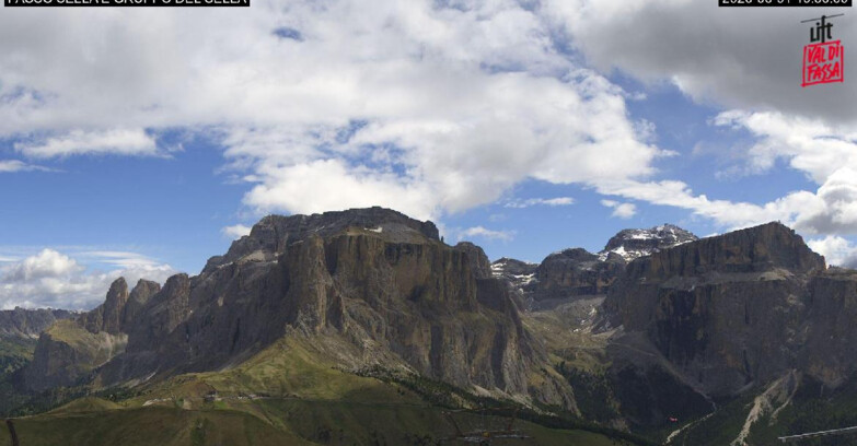 Webcam Campitello-Mazzin-Col Rodella - Canazei - Passo Pordoi - Sass Pordoi