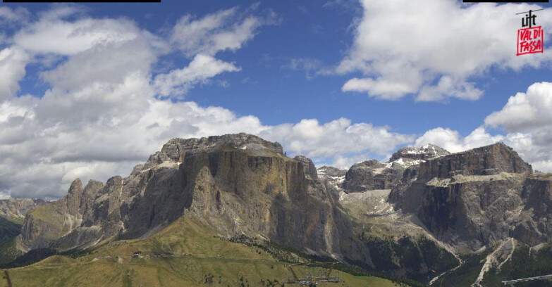 Webcam Campitello-Mazzin-Col Rodella - Canazei - Passo Pordoi - Sass Pordoi