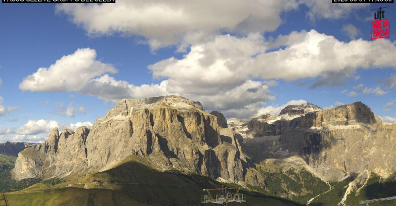 Webcam Campitello-Mazzin-Col Rodella - Canazei - Passo Pordoi - Sass Pordoi