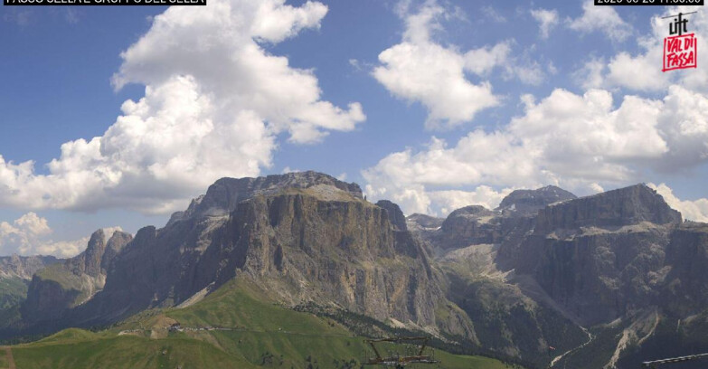 Webcam Кампителло-Маццин-Кол-Роделла  - Canazei - Passo Pordoi - Sass Pordoi