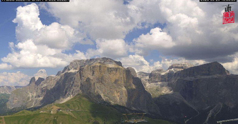 Webcam Кампителло-Маццин-Кол-Роделла  - Canazei - Passo Pordoi - Sass Pordoi
