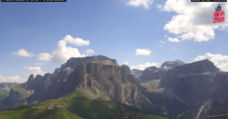 Webcam Campitello-Mazzin-Col Rodella - Canazei - Passo Pordoi - Sass Pordoi