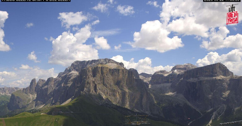 Webcam Campitello-Mazzin-Col Rodella - Canazei - Passo Pordoi - Sass Pordoi