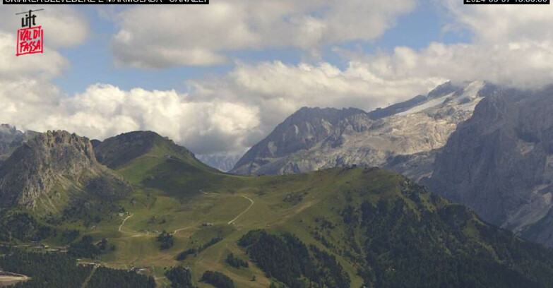 Webcam Campitello-Mazzin-Col Rodella - Canazei - Marmolada