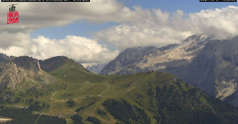 Webcam Campitello-Mazzin-Col Rodella - Canazei - Marmolada