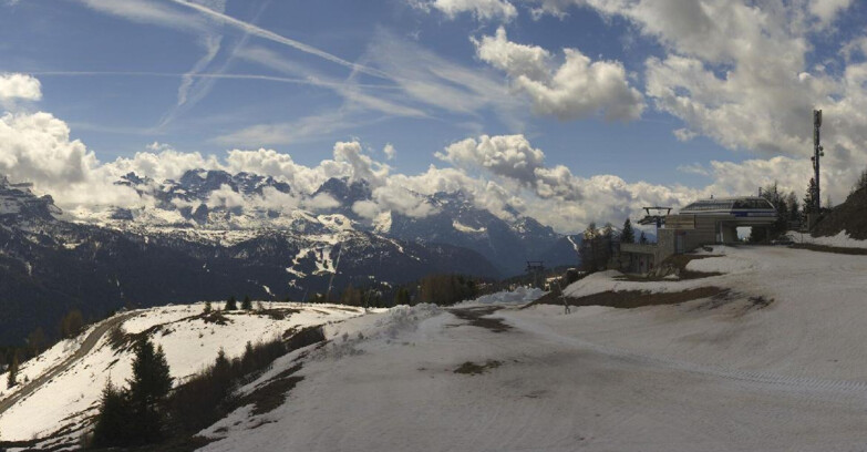 Webcam Фольгарида-Мариллева - Seggiovia Malghette 