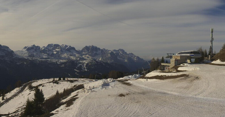 Webcam Фольгарида-Мариллева - Seggiovia Malghette 