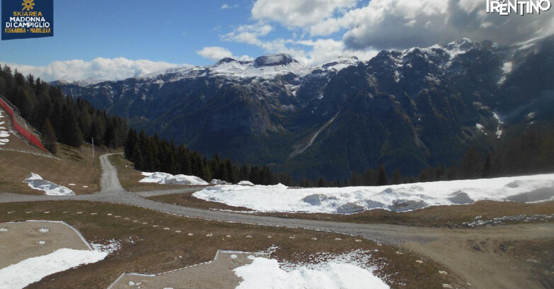 Webcam Skiarea Campiglio Dolomiti di Brenta Val di Sole Val Rendena - Pista delle Rocce - Folgarida