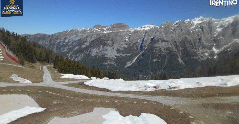 Webcam Skiarea Campiglio Dolomiti di Brenta Val di Sole Val Rendena - Pista delle Rocce - Folgarida