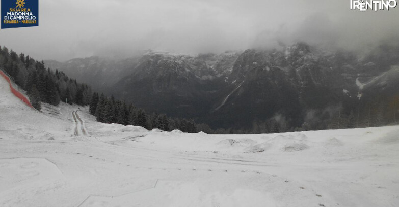 Webcam Skiarea Campiglio Dolomiti di Brenta Val di Sole Val Rendena - Pista delle Rocce - Folgarida