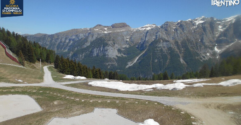 Webcam Folgarida-Marilleva  (Skiarea Campiglio Dolomiti di Brenta - Val di Sole Val Rendena) - Pista delle Rocce - Folgarida