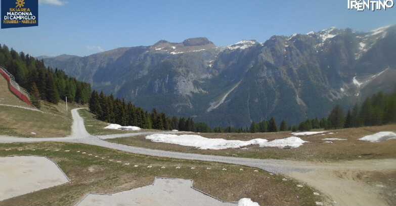 Webcam Folgarida-Marilleva  (Skiarea Campiglio Dolomiti di Brenta - Val di Sole Val Rendena) - Pista delle Rocce - Folgarida
