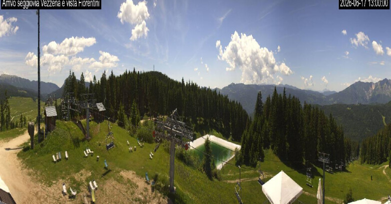 Webcam Lavarone Skigegiet - Laghetto Sessellift 