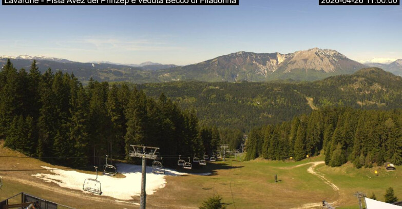 Webcam Lavarone Skigegiet - Pista Avez- seggiovia Lagh.