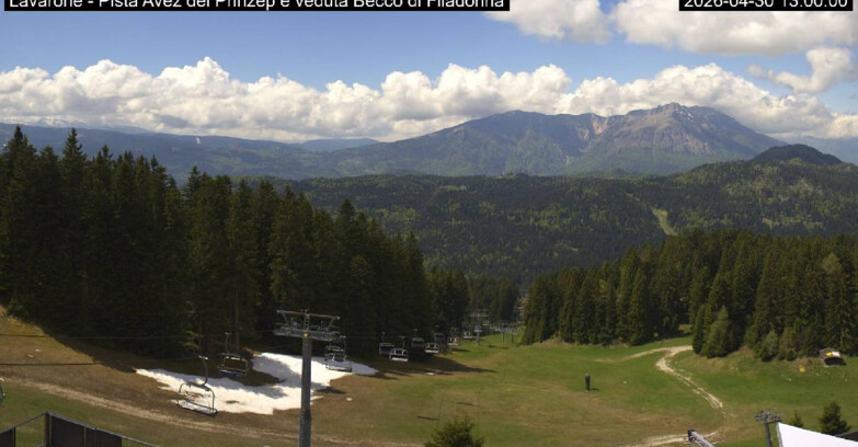 Webcam Lavarone - Pista Avez- seggiovia Lagh.