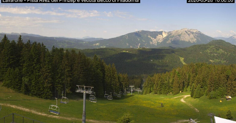 Webcam Lavarone Skigegiet - Pista Avez- seggiovia Lagh.
