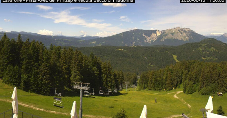 Webcam Lavarone - Pista Avez- seggiovia Lagh.