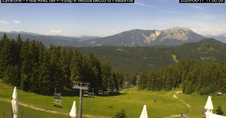 Webcam Lavarone Skigegiet - Pista Avez- seggiovia Lagh.