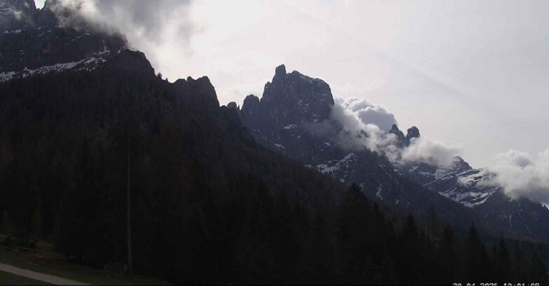 Webcam Сан-Мартино-ди-Кастроцца - Пассо-Ролле - Le Pale di San Martino