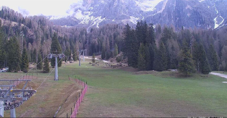 Webcam Сан-Мартино-ди-Кастроцца - Пассо-Ролле - Pista Col Verde