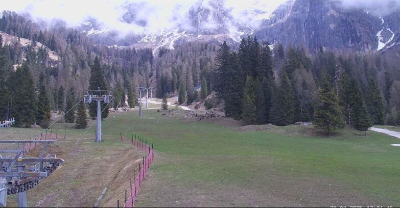 Webcam Сан-Мартино-ди-Кастроцца - Пассо-Ролле - Pista Col Verde