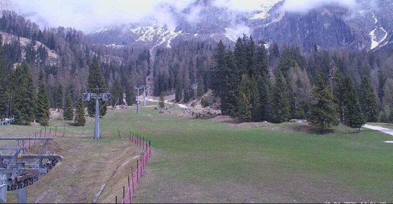 Webcam Сан-Мартино-ди-Кастроцца - Пассо-Ролле - Pista Col Verde