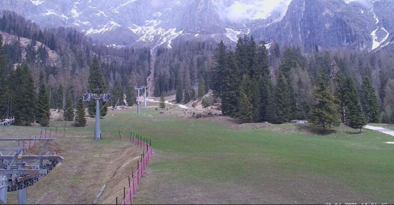 Webcam Сан-Мартино-ди-Кастроцца - Пассо-Ролле - Pista Col Verde